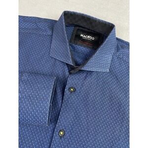 Maceoo Shirt Mens Blue 5 XL‎ Einstein Arrowdown Geometric Italian Dress